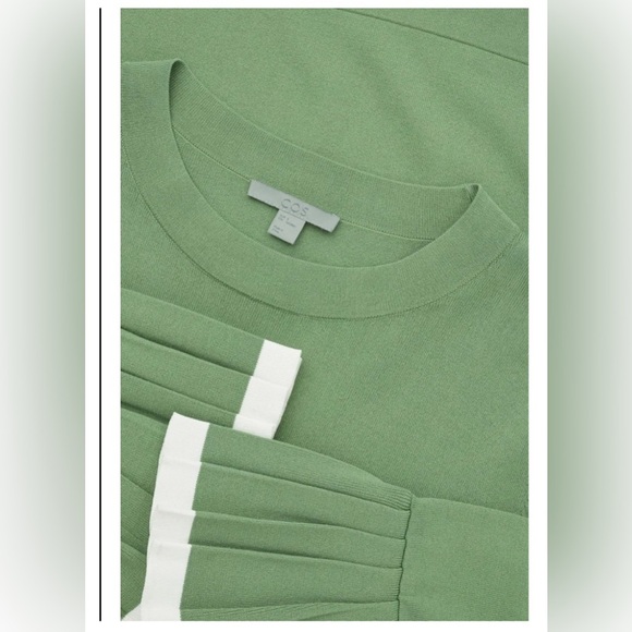 COS Knitted Top With Pleated Sleeves S - Picture 4 of 9